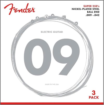 Fender F-250L-3 Super 250s elektrische gitaarsnaren – 3-pack (009-042)