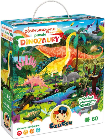 CzuCzu Obserwacyjne puzzle Dinozaury 4+ - CzuCzu Observatiepuzzels Dinosaurussen 4+