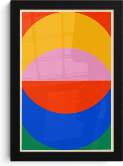 Poster in lijst - Fotolijst 20x30 cm - Posters - Bauhaus - Modern - Abstract - Retro - Kunst - Posterlijst zwart - Decoratie - Wanddecoratie woonkamer - Muurdecoratie slaapkamer