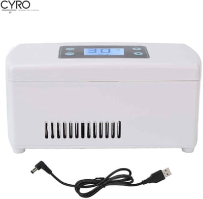 CYRO - Insuline Koeler - Insuline Koeltas - Diabetes Koeltas - Insuline Koeltasje voor op Reis - Draagbaar - 0-18 ℃ - Wit