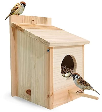 Houten Nestkastje voor Vogels - Bouwpakket Voor Gemakkelijke Installatie - Weerbestendig Vogelhuisje Met Ventilatie