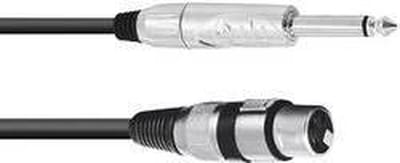 Omnitronic 30225170 XLR Adapterkabel [1x XLR-bus 3-polig - 1x Jackplug male 6,3 mm (mono)] 5.00 m Zwart