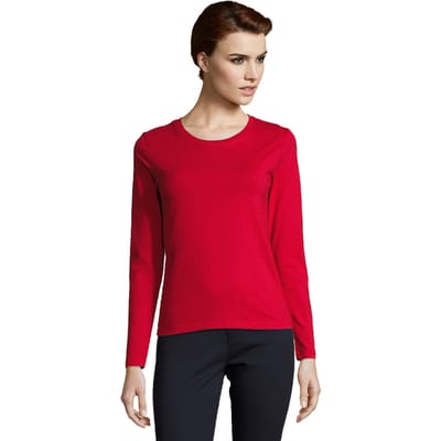 SOLS Dames/Dames Imperial T-shirt met lange mouwen (Rood)