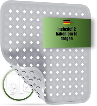 Florixa® Badmat antislip voor in bad - Douchemat antislip voor douche - Badmat antislip - Grijs - 53cm x 53cm x 1cm