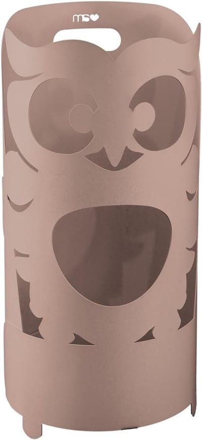 Paraplubak Uil - Paraplustandaard - Entree Opruimen - Smeedijzeren Constructie - Beige