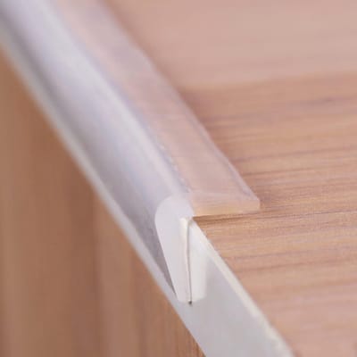 100% siliconen, babybestendige dunne hoeken, doorzichtige beschermers, pre-tape lijm, zacht voor kinderveiligheid, kindertafelkasten, meubelbumper (2 / 5 x 2/5 inch (dunne breedte), 30