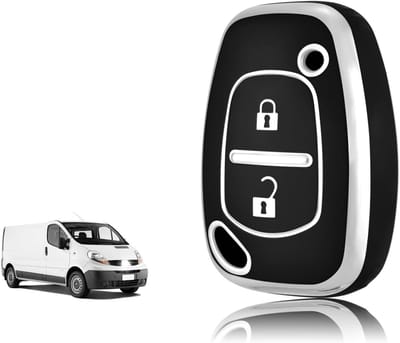 Sleutelhoes TPU, Autosleutelhoes voor Renault Trafic 2 3 Master 2 Kangoo Twingo Clio Modus Opel Vauxhall Vivaro Movano Nissan Primastar Interstar, Sleutelcover Bescherming Sleutelbehuizing
