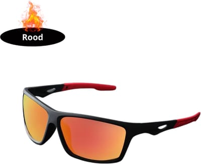 Bovista - Festival Bril - Rave - Space - Techno - Freaky Glasses - Heren - Dames - Zonnebril - Zwart + Rood