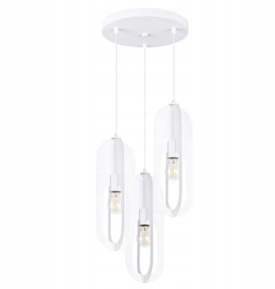 Sollux Lighting Hanglamp Nicus - E27 - wit - staal - 130x43x43cm