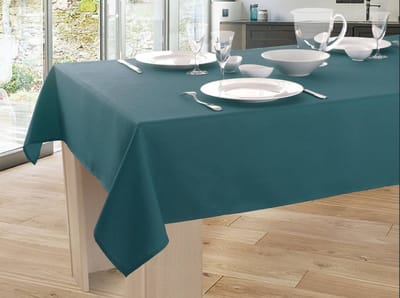 Tafelkleed anti-vlek Serena bleu 200 x 150 cm - Bonne et Plus tafellaken - Woonkamer decoratie