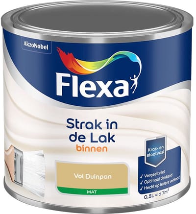 Flexa - Strak In De Lak Binnenlak Mat - Vol Duinpan - Mengverf - 500 Ml