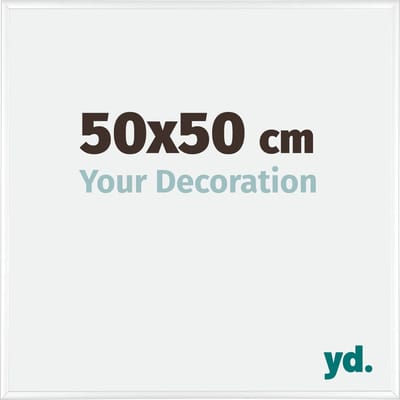 Your Decoration - Fotolijst 50x50 cm - Aluminium - Wit Hoogglans - Kent