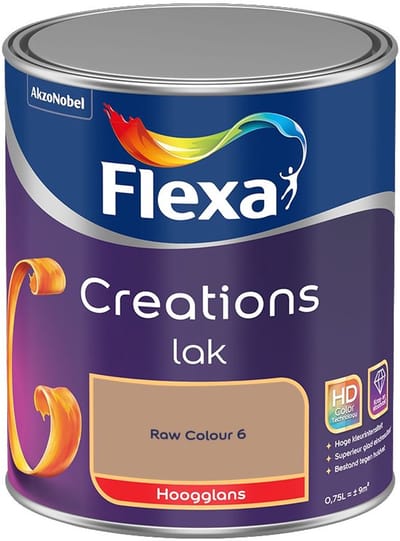 Flexa - Creations Lak Hoogglans - Raw Colour 6 - Mengverf - 750 Ml