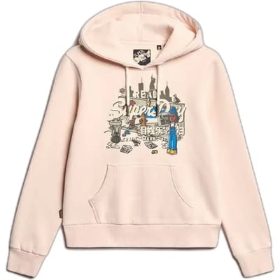 Superdry - New York hoodie met print - Dames - Hoodies