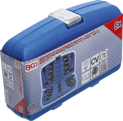 BGS Ratelring-steeksleutelset SW 8 - 19 mm 8-delig - 6540