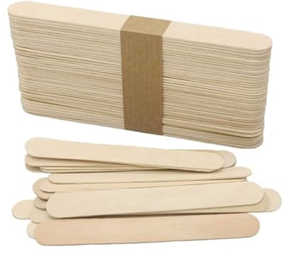 50 Stuks Houten IJsstokjes 15 x 1,8 cm voor Knutselen en Cosmetica