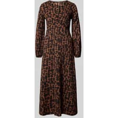 Midi-jurk met v-hals