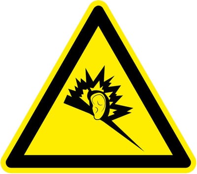 Waarschuwingssticker geluidsoverlast 200 mm