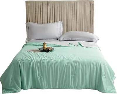 Hoogwaardige Koeldeken Zomer Quilt Lichtgewicht Dubbelzijdig Koud & Koelend Bed Deken voor Airconditioning en Slaapkamer - Groen - Maat 59X79 inch