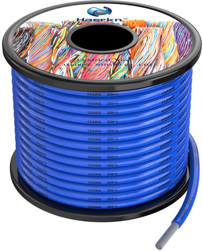 Flexibele Siliconen Elektrische Draadkabel 16 AWG 1,3mm² Blauw 15 Meter