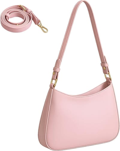 Leren schoudertas voor dames, Y2K clutch handtas met 2 verstelbare banden, crossbody en hobo tas, trendy en veelzijdig accessoires
