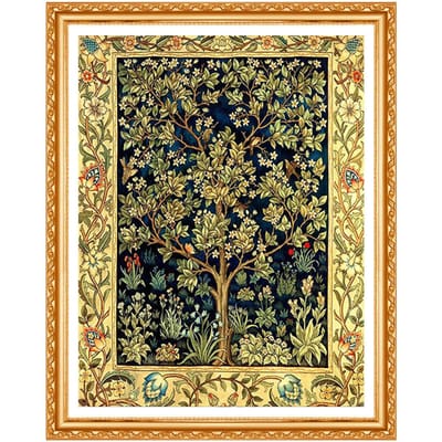 5D Diy Diamant Schilderij Kruissteek Geldboom Volledige Ronde Diamant Borduurwerk Gouden Bloemen 20X30CM black