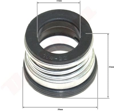 Keerring passend op POMPY WODY 22x38mm 104-22