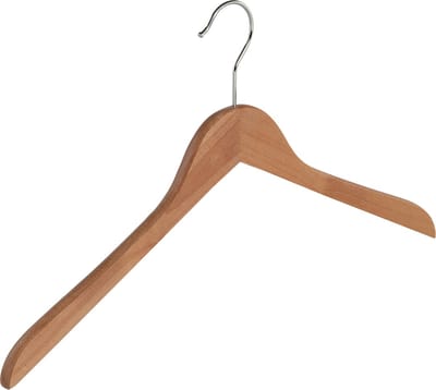 De Kledinghanger Gigant - Kledinghanger - Volwassenen - 7110BA - 50 Stuks - Blousehanger - Shirthanger - Lotushout - Naturel Gelakt - Vlak Model - 44 cm - Kleerhanger (7110BA/50)