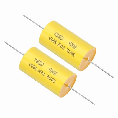 Film Condensator - Audio Component - Audio Crossover - Hoge Spanning - 20 uf 250V - Geel