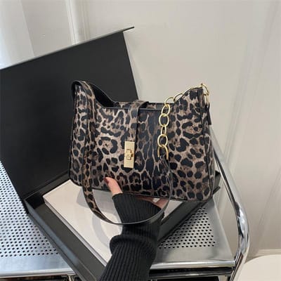 Sac à imprimé léopard de niche pour femme, nouveau sac à main tendance et polyvalent, sac à bandoulière à une épaule tendance gray