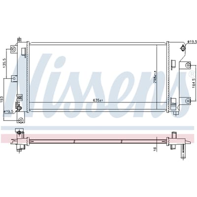 Radiator, motorkoeling NISSENS 68773