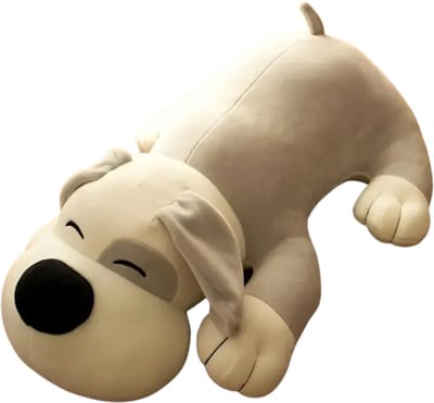 Livano Knuffel - Knuffelbeer - Knuffeldoekje - Groot - Meme - Baby - Hond - Stuffed Animal - Plushie - Plush - Dier - Grijs - 30cm