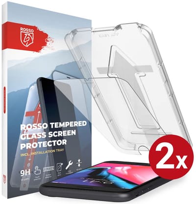 2-Pack Rosso Screenprotector Geschikt voor Apple iPhone 6(S) / 7 / 8 | 9H Tempered Glass | Beschermglas | Glasplaatje | Case Friendly | Met Installatietray | Eenvoudige montage