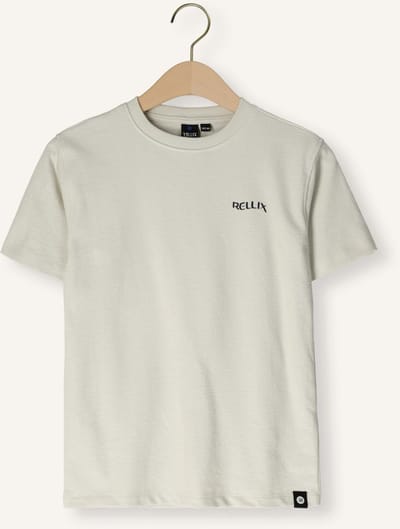 Rellix Oversized T-shirt Polo's & T-shirts Jongens - Polo shirt - Ecru - Maat 176