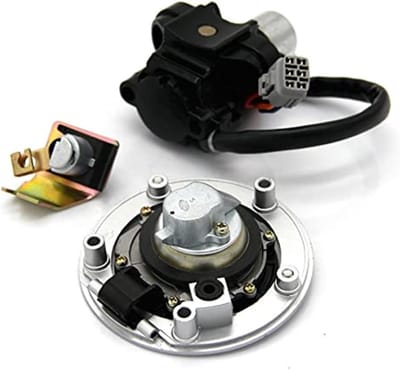 Contactslot Brandstof Zetel - Motorfiets Slot Kit - Betrouwbaar Starten - Eenvoudige Vervanging - 50 Gram - Zwart