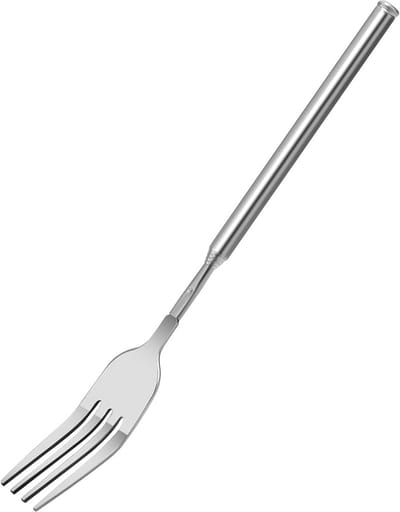 Telescopische Vork van RVS, Verstelbaar van 22-65 cm, Ideaal voor Grillen en Dessert