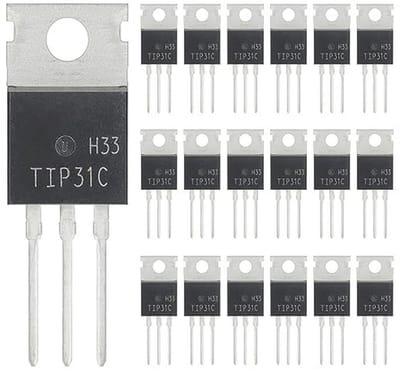 NPN Silicium Vermogenstransistor TIP31 - 3A 100V Darlington Transistors voor Doe-Het-Zelvers - Verpakking van 20 Stuks