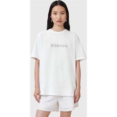AllSaints Wings Bf Tee Optic White Taglia: S | Maglie Sportivi Outlet | Donna | Bianco