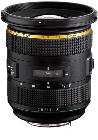 Pentax DA HD 11-18 mm f2.8 ED DC AW