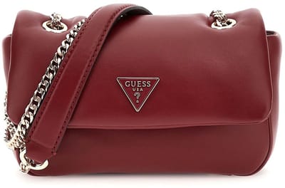 GUESS schoudertas Sunetra Mini Convertible Crossbody Flap Red donkerrood