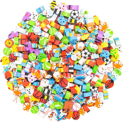 Dailygoods- Gummen 300 Stuks - Dierengummen - Leuke Rubbers - Gemengde Kleur - Klein en Schattig - Hoogwaardig TPR Materiaal - Rubber