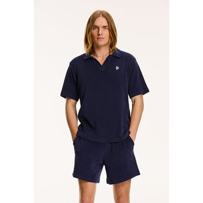 Shiwi Nico Toweling Polo Dark Navy Size: S | Polo Shirts Outlet | Heren | Blauw