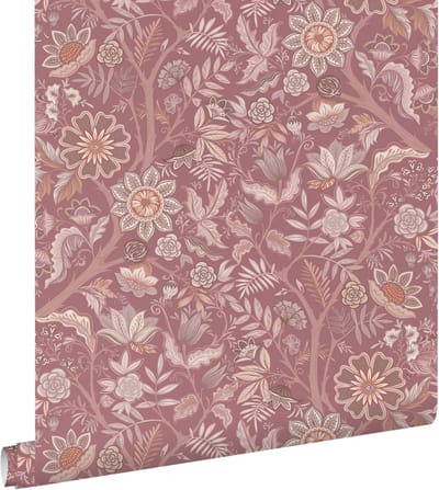 ESTAhome behang vintage bloemen mauve paars - 50 x 900 cm - 131331