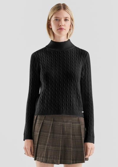 Q/S designed by - Dames pull - Maat S - Vrouwen - ZWART - Viscose