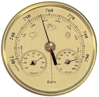 130mm Analoge Barometer met Thermometer en Hygrometer - 3-in-1 Weerstation