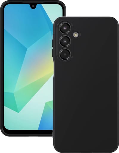 Hoesje geschikt voor Samsung A16 Zwart - Zwart Case Geschikt voor Samsung A16 - Bescherming geschikt voor Samsung A16 Hoesje Zwart - Extra verhoogd camera bescherming