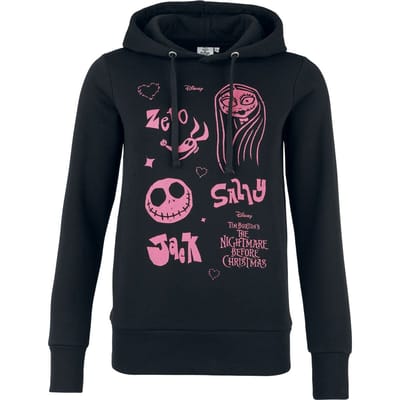 The Nightmare Before Christmas - Disney Trui met capuchon - Zero, Sally, Jack - S tot XXL - voor Vrouwen - zwart