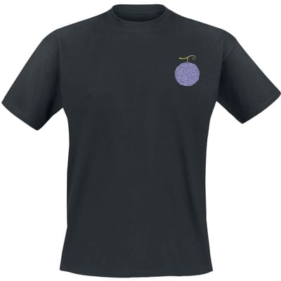 One Piece - Anime T-shirt - Gum-Gum Teufelsfrucht - S tot XXL - voor Mannen - zwart