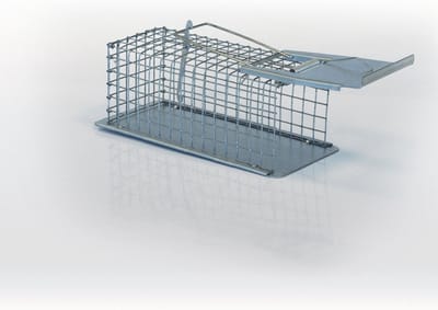 BSI - Diervriendelijke muizenvangkooi - Muizenbestrijding en Rattenbestrijding - Gegalvaniseerde metalen kooi - 14,5x7x9 cm