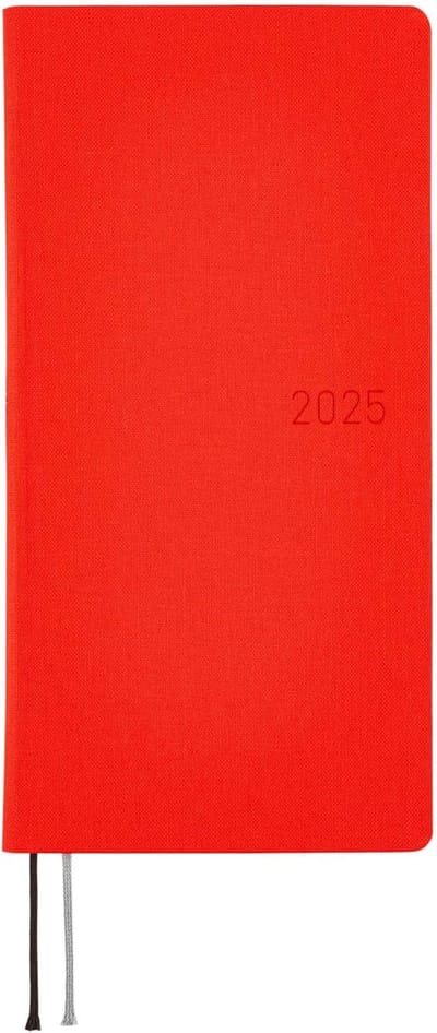 Wekelijkse Planner - Agenda Planboek - Dagelijkse Planning - Dual-spread Lay-out - 188 x 94 mm - Fel Rood